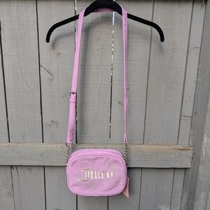 Juicy Couture Pink Crossbody Bag with Gold Accents